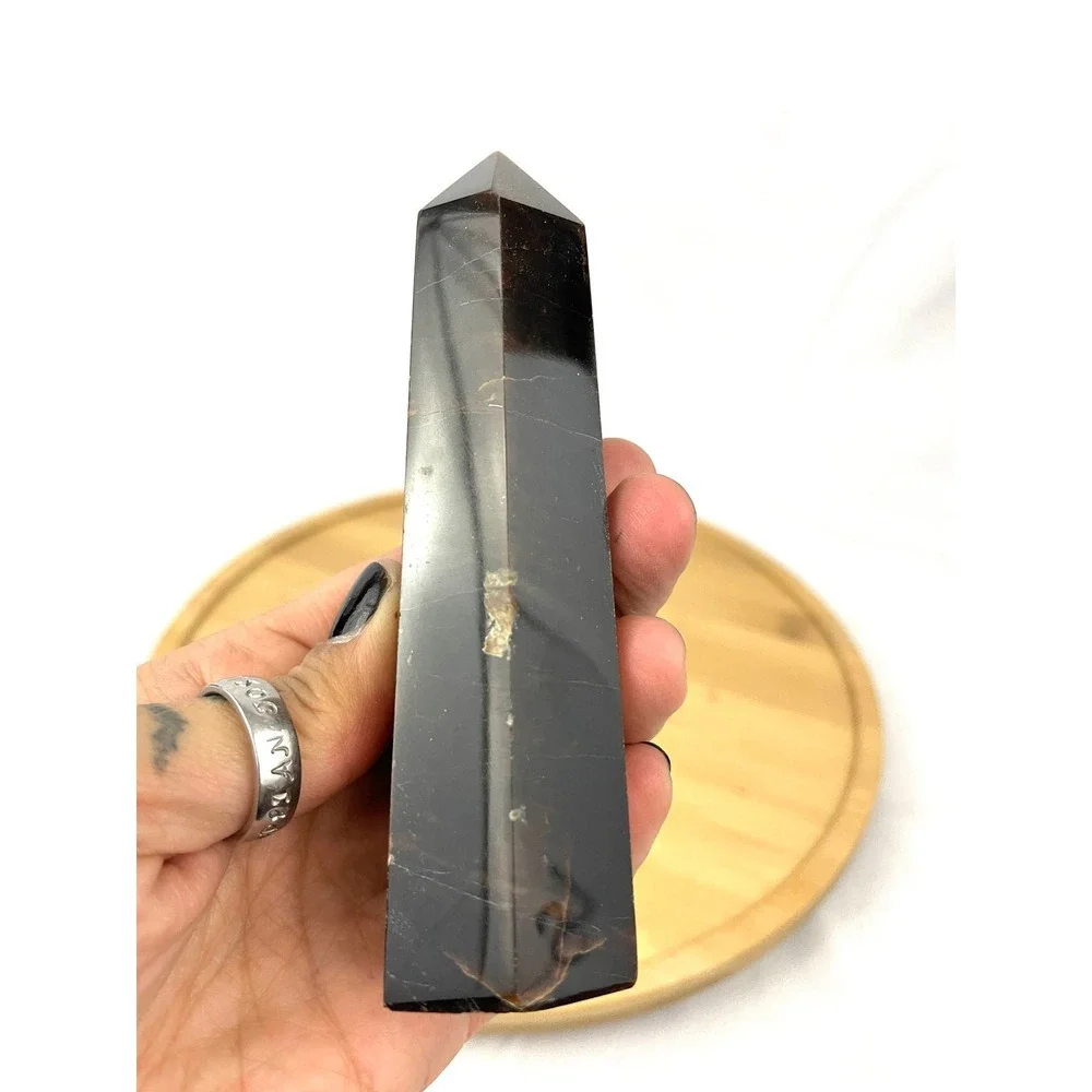 Yellow Tiger Eye Obelisk‎ Crystal 5